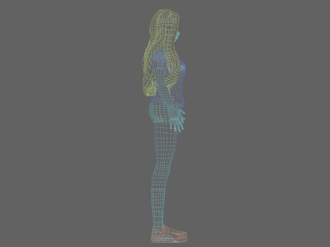 Anime classic girl V27320 3D Model