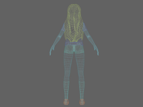 Anime classic girl V27320 3D Model