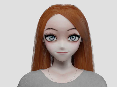 Anime havalı kız V34144 3D Model