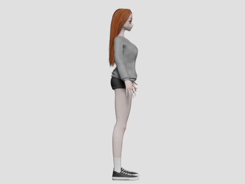 Anime cool girl V34144 Modelo 3D