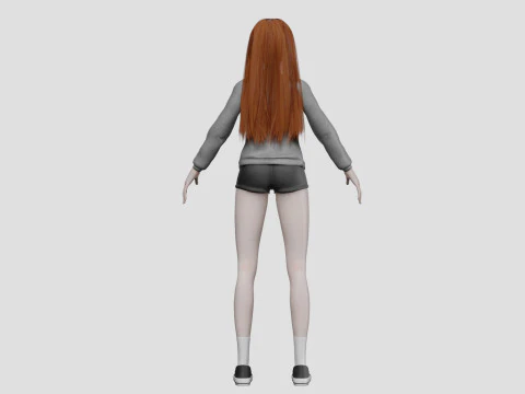 Anime havalı kız V34144 3D Model