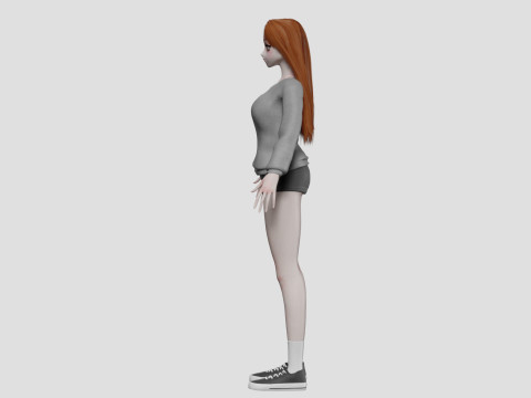 Anime cool girl V34144 Modelo 3D