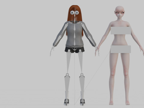 Anime cool girl V34144 Modelo 3D