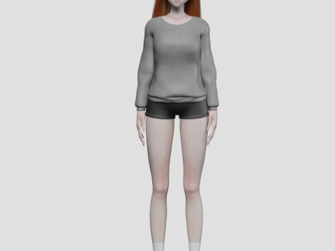 Anime cool girl V34144 Modelo 3D