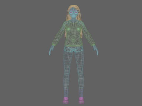 Anime cool girl V34144 Modelo 3D