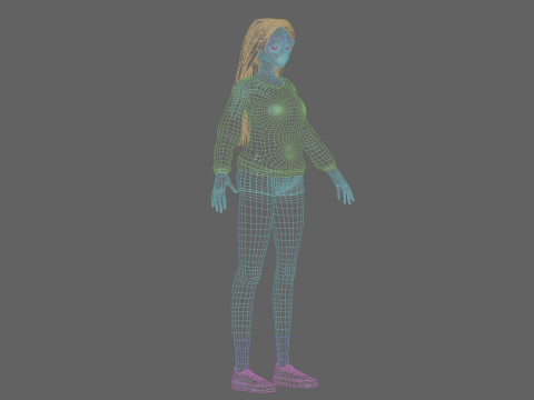 Anime cool girl V34144 Modelo 3D
