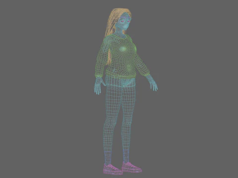 Anime havalı kız V34144 3D Model