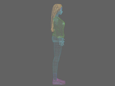Anime cool girl V34144 Modelo 3D