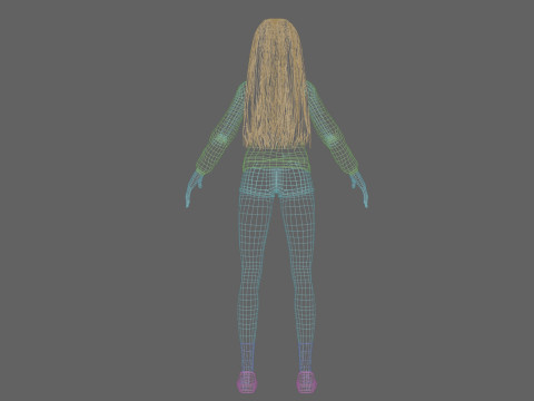 Anime cool girl V34144 Modelo 3D