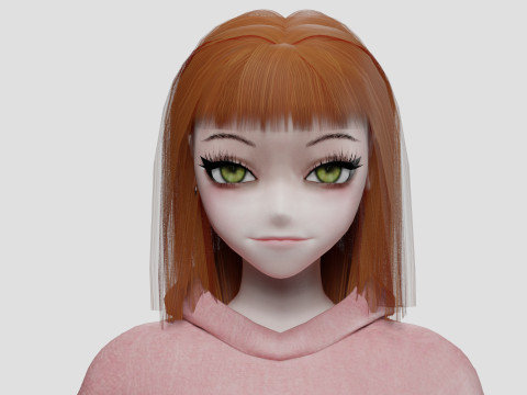 Anime cute girl V31452 3Dモデル