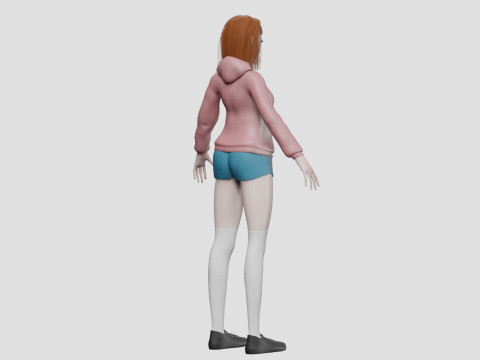 Anime cute girl V31452 3Dモデル