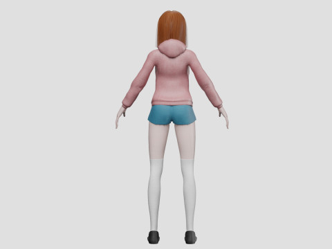 Anime cute girl V31452 3Dモデル