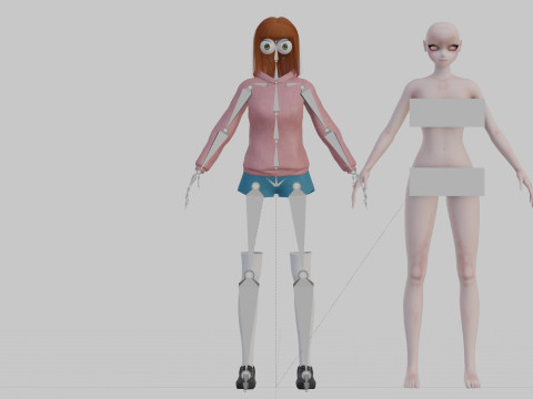 Anime cute girl V31452 3Dモデル
