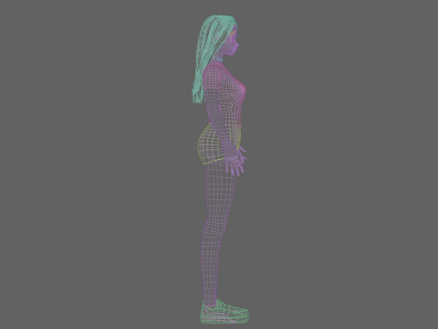 Anime Standard girl V32132 3D Model