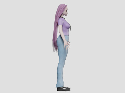 Anime stylized girl V31725 3D मॉडल