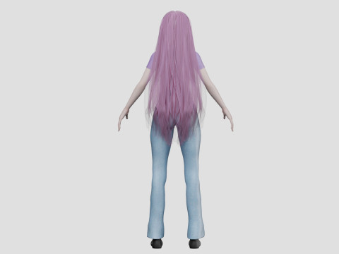 Anime stylized girl V31725 3D मॉडल