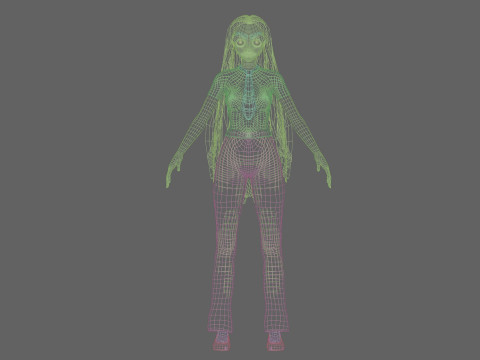Anime stylized girl V31725 3D मॉडल