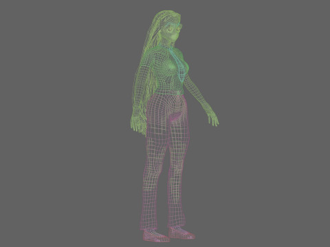 Anime stylized girl V31725 3D मॉडल