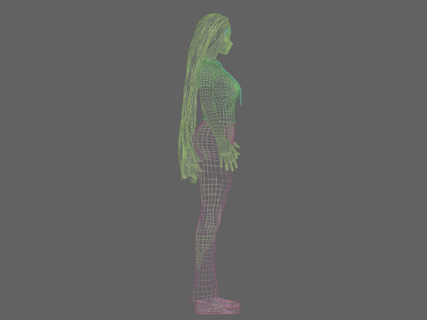 Anime stylized girl V31725 3D मॉडल
