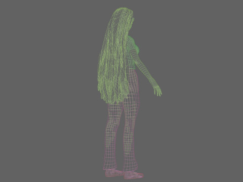 Anime stylized girl V31725 3D मॉडल