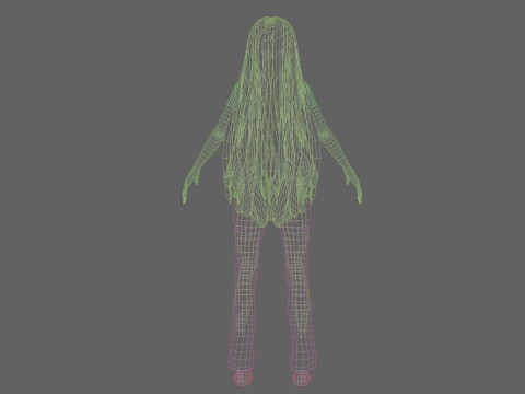 Anime stylized girl V31725 3D मॉडल