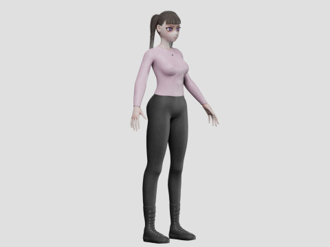 Anime Young girl V27342 Modelo 3D
