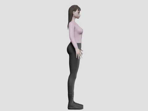 Anime Young girl V27342 3D Model