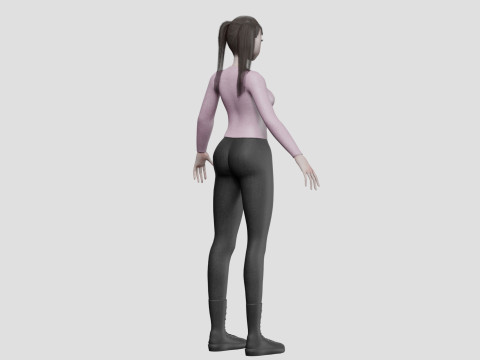 Anime Young girl V27342 Modelo 3D