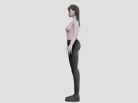 Anime Young girl V27342 3D Model