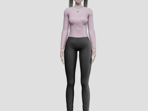 Anime Young girl V27342 3D Model