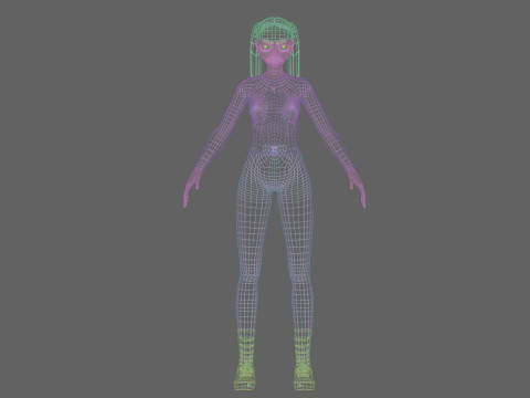 Anime Young girl V27342 Modelo 3D