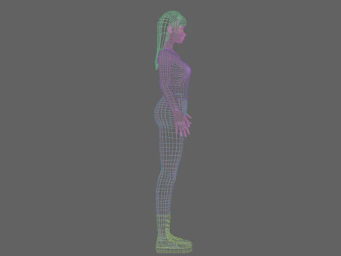 Anime Young girl V27342 3D Model