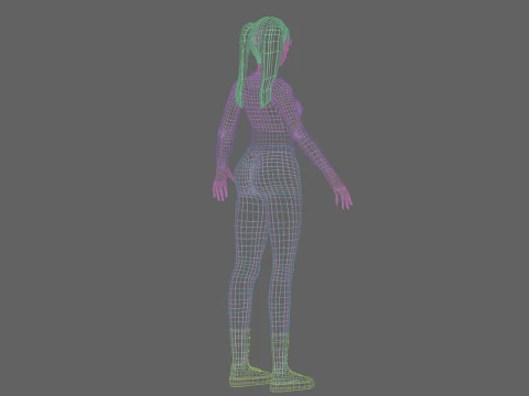 Anime Young girl V27342 3D Model