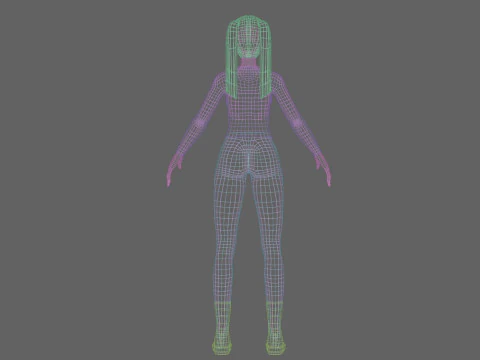 Anime Young girl V27342 3D Model
