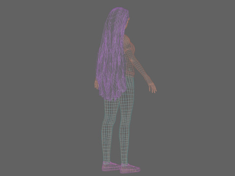 Basic anime girl V33020 3D Модель