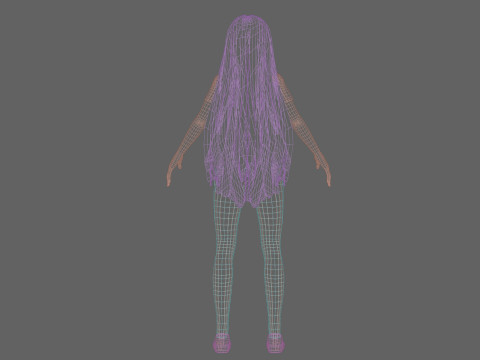 Basic anime girl V33020 3D Модель