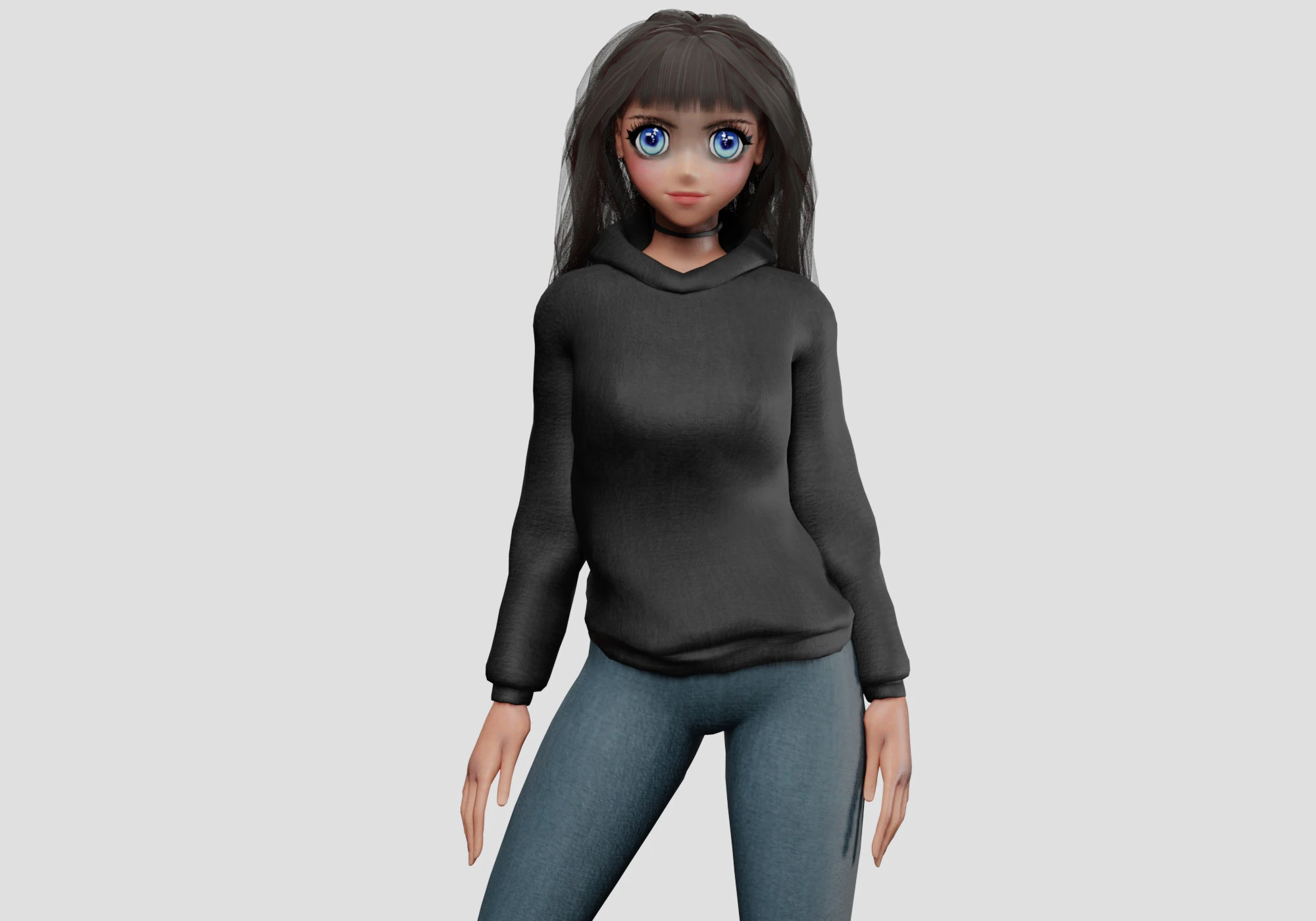 Basic Beautiful girl V35279 3D Model .c4d .max .obj .3ds .fbx .stl .blend