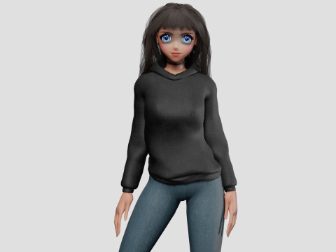 Basic Beautiful girl V35279 3D 모델