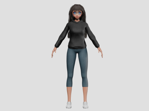 Basic Beautiful girl V35279 3D 模型