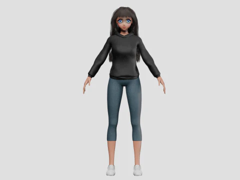 Basic Beautiful girl V35279 3D Model