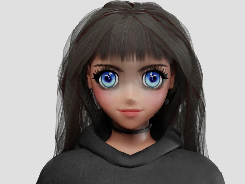 Basic Beautiful girl V35279 3D Model