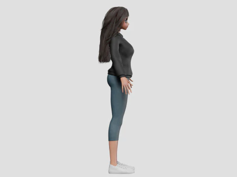 Basic Beautiful girl V35279 3D Model