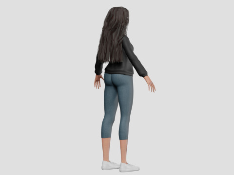 Basic Beautiful girl V35279 3D 模型