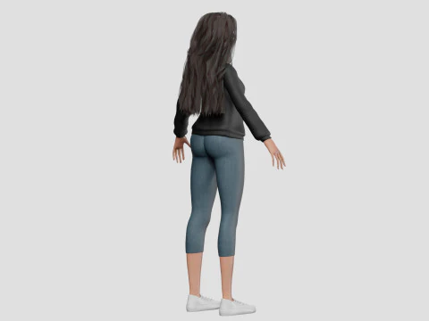 Basic Beautiful girl V35279 3D Model