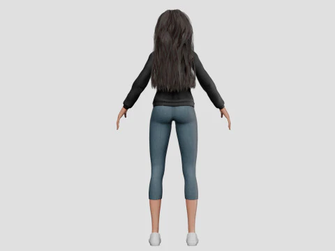 Basic Beautiful girl V35279 3D Model