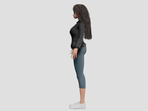Basic Beautiful girl V35279 3D Model
