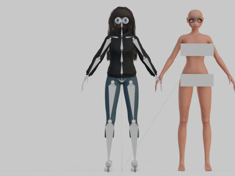 Basic Beautiful girl V35279 3D Model