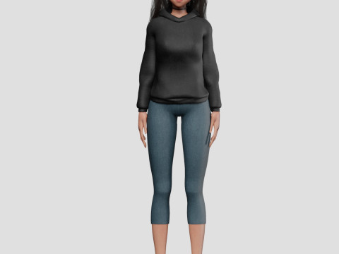 Basic Beautiful girl V35279 3D 模型