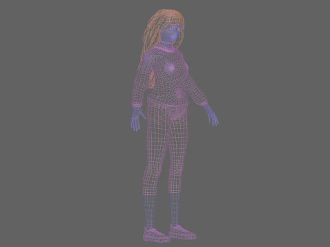 Basic Beautiful girl V35279 3D Model