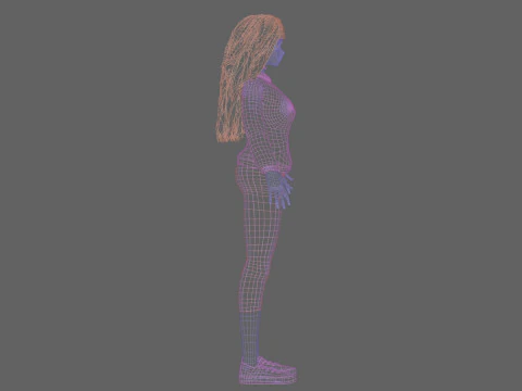 Basic Beautiful girl V35279 3D Model